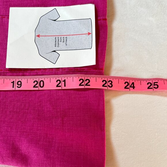 💕Windmoor :Bold & Beautiful Vintage-vibe Fuchsia 100% Linen Jacket size 12 - Picture 11 of 15